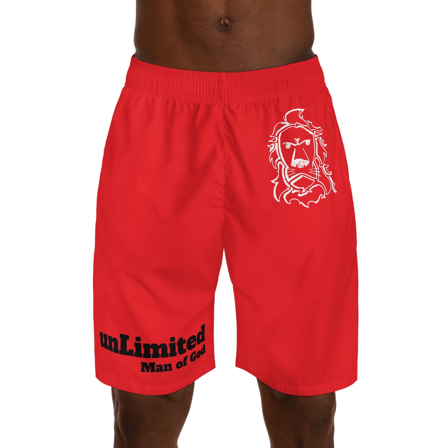 Men's AOP Jogger Shorts - Unlimited Man of God